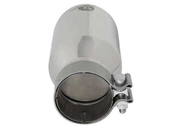 aFe MACH Force-Xp Univ 304 SS Double-Wall Clamp-On Exhaust Tip - Polished - 3in Inlet - 4.5in Outlet thumbnail 4