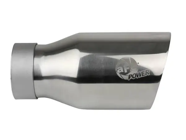 aFe MACH Force-Xp Univ 304 SS Double-Wall Clamp-On Exhaust Tip - Polished - 3in Inlet - 4.5in Outlet thumbnail 2