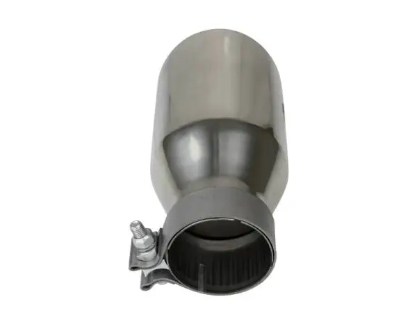 aFe MACH Force-Xp Univ 304 SS Double-Wall Clamp-On Exhaust Tip - Polished - 3in Inlet - 4.5in Outlet thumbnail 4
