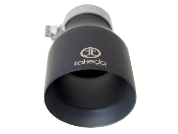 aFe Takeda Universal Exhaust Tip 3 IN Inlet x 5 IN Outlet x 9 IN L- Black thumbnail 3