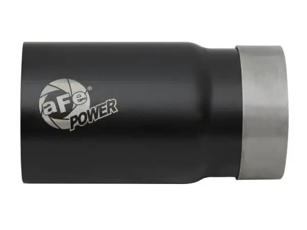 aFe MACH Force-Xp Universal Exhaust Tip 3-1/2 IN Inlet x 4 IN Outlet x 7 IN L Black Right Side Exit thumbnail 2
