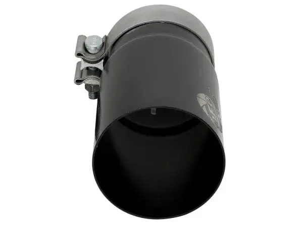 aFe MACH Force-Xp Universal Exhaust Tip 3-1/2 IN Inlet x 4 IN Outlet x 7 IN L Black Right Side Exit thumbnail 3