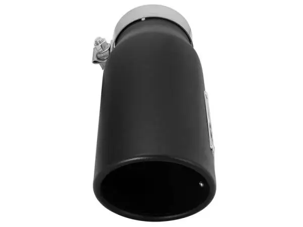aFe MACH Force-Xp Universal Exhaust Tip 3-1/2ININ x 4-1/2IN Outlet x 12IN Black Left Side Exit thumbnail 3