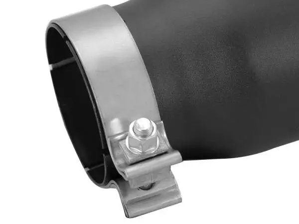 aFe MACH Force-Xp Universal Exhaust Tip 3-1/2ININ x 4-1/2IN Outlet x 12IN Black Left Side Exit thumbnail 4