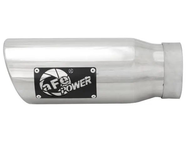 aFe MACH Force-Xp Universal Exhaust Tip 3-1/2Inlet x 4-1/2IN Outlet x 12IN L Polished Left Side Exit thumbnail 2