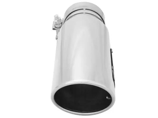 aFe MACH Force-Xp Universal Exhaust Tip 3-1/2Inlet x 4-1/2IN Outlet x 12IN L Polished Left Side Exit thumbnail 3