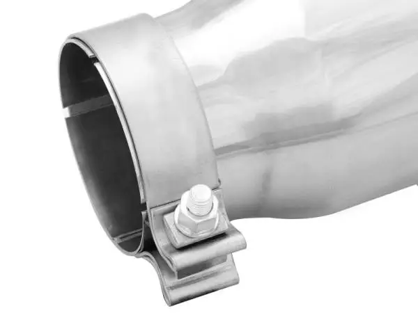 aFe MACH Force-Xp Universal Exhaust Tip 3-1/2Inlet x 4-1/2IN Outlet x 12IN L Polished Left Side Exit thumbnail 4