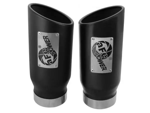 aFe MACH Force-Xp Universal Exhaust Tip 4 IN Inlet x 5 IN Outlet x 12 IN L- Black Tip thumbnail 2