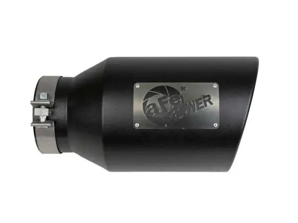 aFe Power Universal 5in Inlet 8in Outlet MACH Force-XP Clamp-On Exhaust Tip - Black thumbnail 2