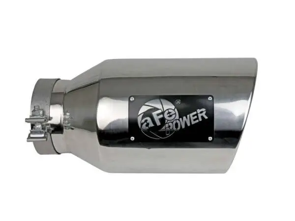 aFe Power Universal 5in Inlet 8in Outlet MACH Force-XP Clamp-On Exhaust Tip - Polished thumbnail 2