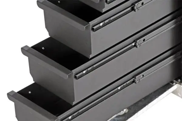 Deezee Universal Tool Box - Wheel Well Box With Drawers (Aluminum) thumbnail 2