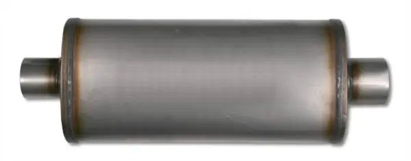 Diamond Eye Muffler 3-1/2in SGL IN/SGL OUT 22in BODY 28in OVERALL OVAL thumbnail 2