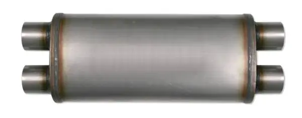 Diamond Eye Muffler 3-1/2in DL IN/DL OUT 22in BODY 28in OVERALL OVAL thumbnail 4