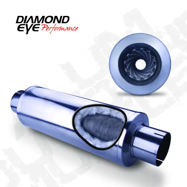 Diamond Eye MFLR 4inID SGL IN/SGL OUT 7inDIA X 24in BODY 30in LENGTH LOUVERED SLOTTED ENDS 409 SS thumbnail 2