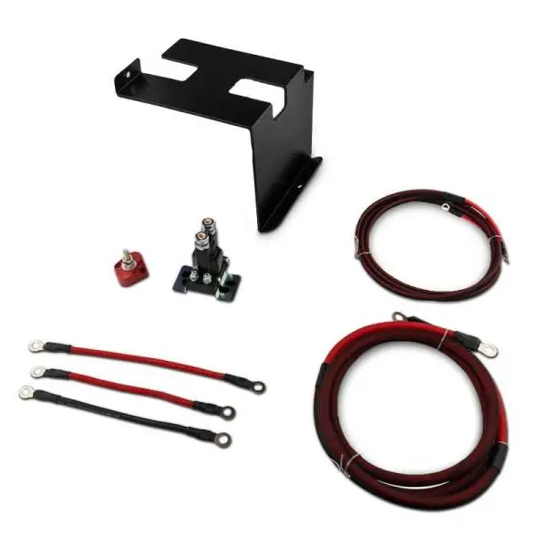 DS18 Dual Battery Upgrade 80 Amp Battery Isolator Fits 2 Batteries Wire & Battery Bracket Kit 18-24
