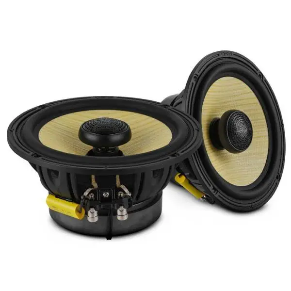 DS18 Deluxe Quality 6.5in Coaxial 150 Watts RMS 4 ohm Yellow Straw + Composite Foam Cone thumbnail 6