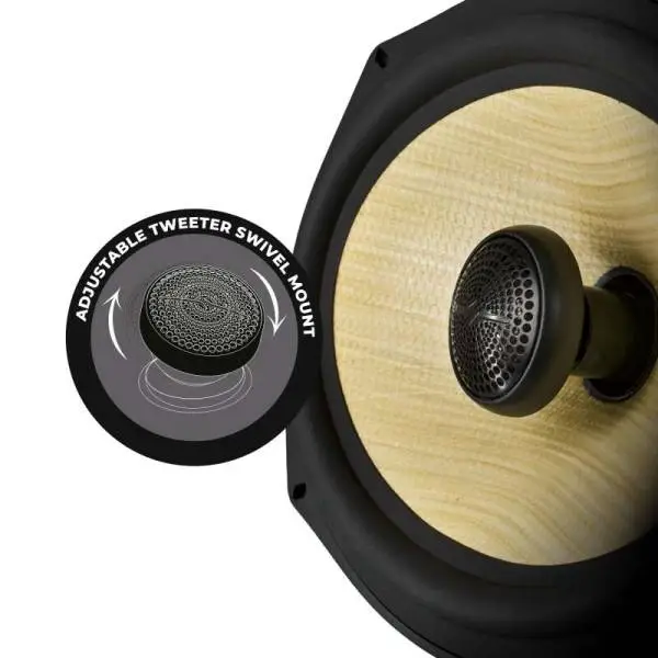 DS18 Deluxe Quality 6x9in Coaxial 150 Watts RMS 4 ohm Yellow Straw + Composite Foam Cone thumbnail 8