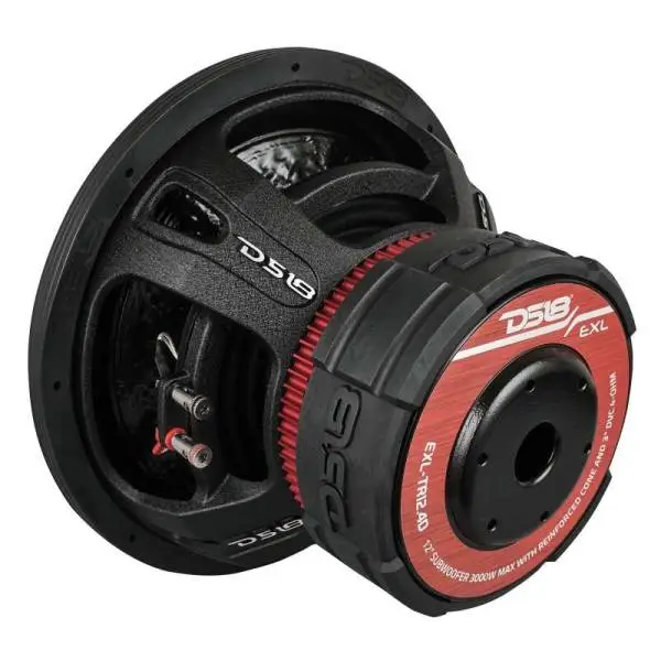 DS18 12in 1500 Watts RMS 4+4 ohm DVC Quad Stacked Magnet Reinforced Cone Subwoofers thumbnail 2