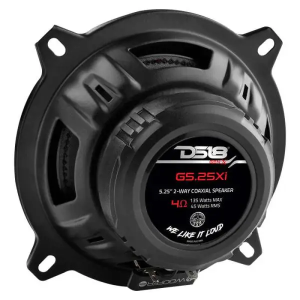 DS18 5.25in 45Watts RMS 4 ohm 2-Way Coaxial Speaker System Universal Fit thumbnail 2
