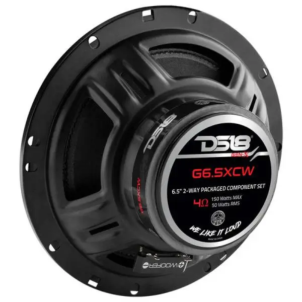 DS18 6.5in 50 Watts RMS 4 ohm 2-Way Component Speaker System Universal Fit thumbnail 3