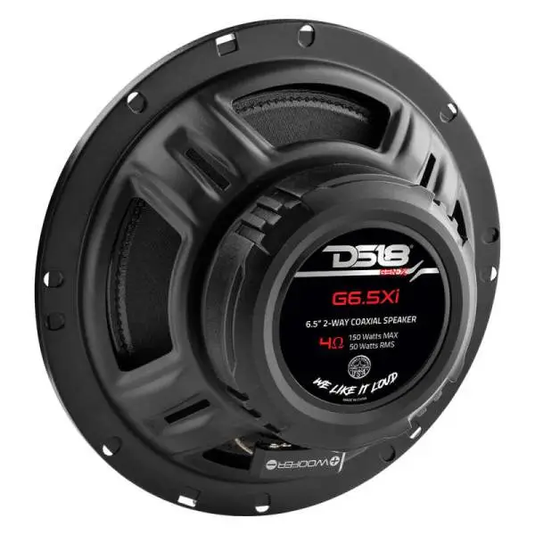 DS18 6.5in 50Watts RMS 4 ohm 2-Way Coaxial Speaker System Universal Fit thumbnail 2
