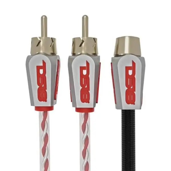 DS18 Level 3 RCA Wire Y Connector 1 Female to 2 Male Black thumbnail 4