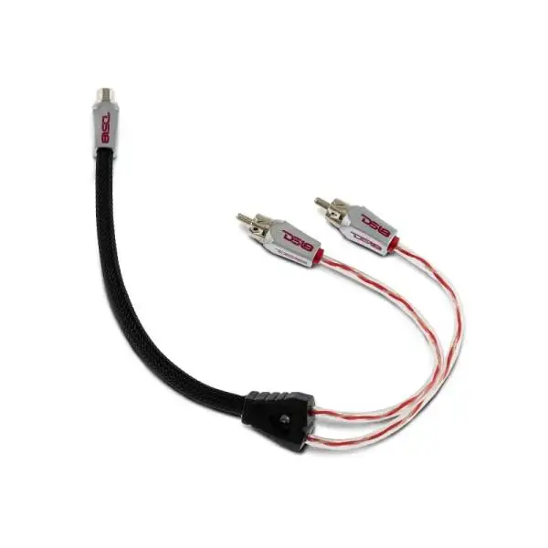 DS18 Level 3 RCA Wire Y Connector 1 Female to 2 Male Black thumbnail 6