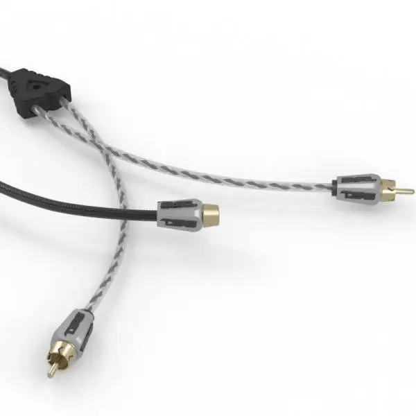 DS18 Level 3 RCA Wire Y Connector 1 Female to 2 Male Black + Red Kit thumbnail 2