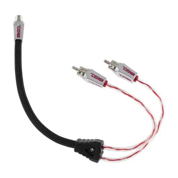 DS18 Level 3 RCA Wire Y Connector 1 Female to 2 Male Black + Red Kit thumbnail 7