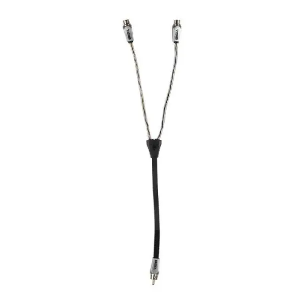 DS18 Level 3 RCA Wire Y Connector 1 Male to 2 Female Black thumbnail 5