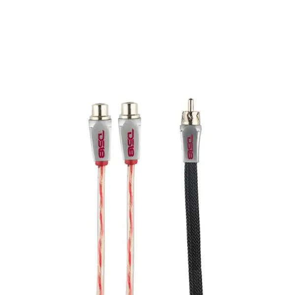 DS18 Level 3 RCA Wire Y Connector 1 Male to 2 Female Black thumbnail 7