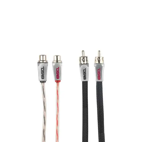 DS18 Level 3 RCA Wire Y Connector 1 Male to 2 Female Black + Red Kit thumbnail 3