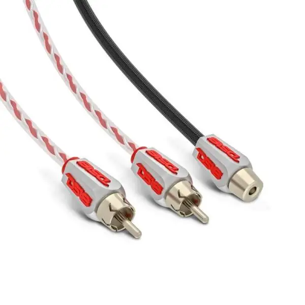 DS18 Level 3 RCA Wire Y Connector 1 Male to 2 Female Red thumbnail 3