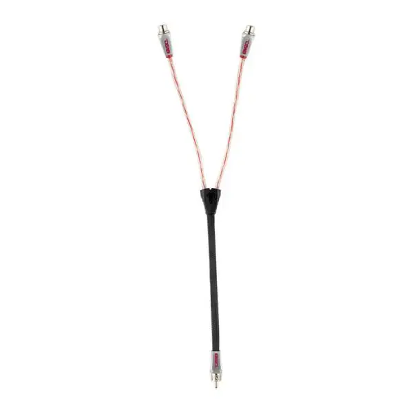DS18 Level 3 RCA Wire Y Connector 1 Male to 2 Female Red thumbnail 4
