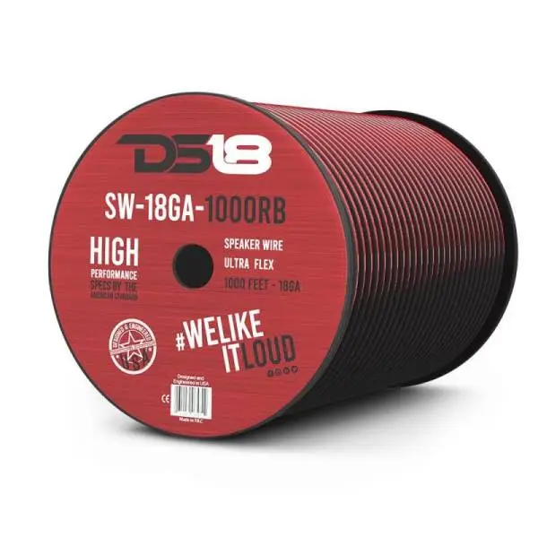 DS18 Speaker Wire 18-GA 1000-Feet Red and Black thumbnail 2